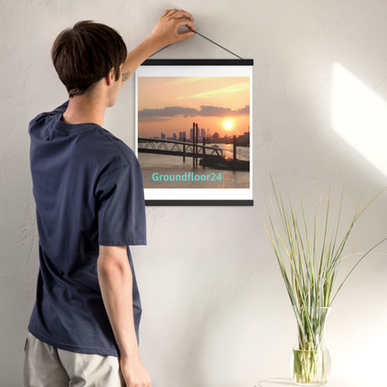 Evening Glow Poster with hangers with Groundfloor24 with House Logo