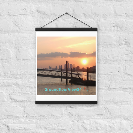 Evening Glow Poster with hangers with realestatematching with key Logo
