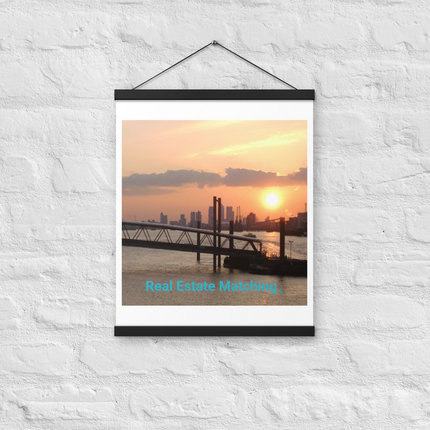 Evening Glow Poster with hangers with realestatematching without key Logo
