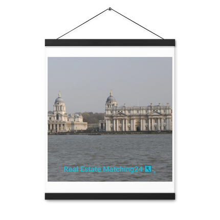 Riverside Beauty Poster with hangers with realestatematching24 with key Logo