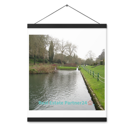 Lakeside Beauty Poster with hangers with realestatepartner24 with house Logo