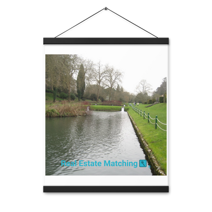 Lakeside Beauty Poster with hangers with realestatematching with key Logo