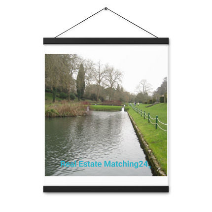Lakeside Beauty Poster with hangers with realestatematching24 without key Logo