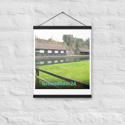 Lakeside Serenity Poster with hangers with Groundfloor24 with House Logo