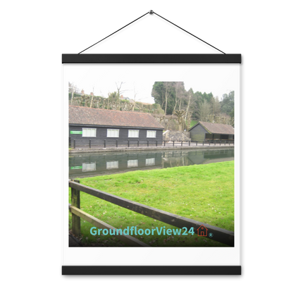 Lakeside Serenity Poster with hangers with groundfloorview24 with House Logo