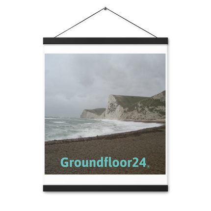 Waves and Sand Poster with hangers with Groundfloor24 without House Logo