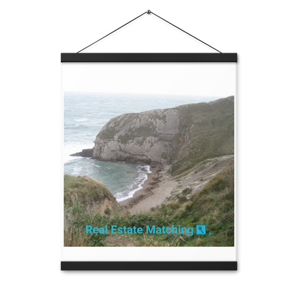 Sea & Hills Poster with hangers with realestatematching with key Logo