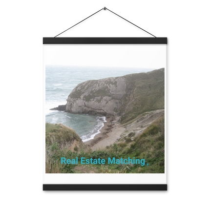 Sea & Hills Poster with hangers with realestatematching without key Logo