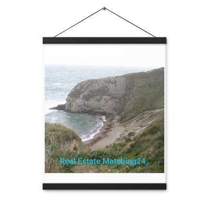 Sea & Hills Poster with hangers with realestatematching24 without key Logo