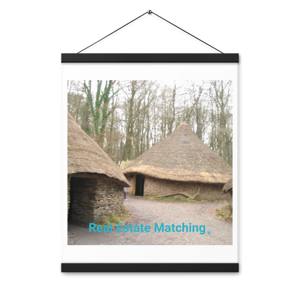 Village Charm Poster with hangers with realestatematching without key Logo