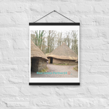 Village Charm Poster with hangers with realestatepartner24 with house Logo