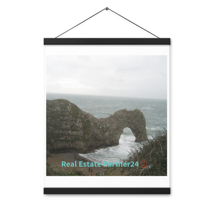 Coastal Escape Poster with hangers with realestatepartner24 with house Logo