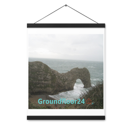 Coastal Escape Poster with hangers with Groundfloor24 with House Logo