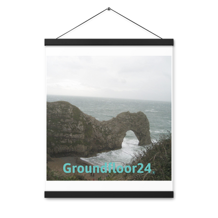Coastal Escape Poster with hangers with Groundfloor24 without House Logo