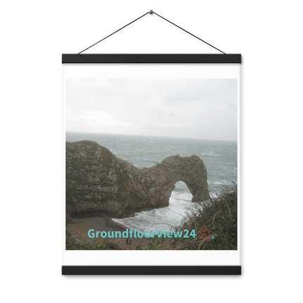 Coastal Escape Poster with hangers with groundfloorview24 with House Logo