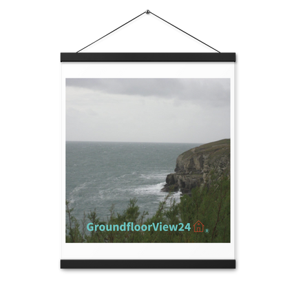 Seaside Serenity Poster with hangers with groundfloorview24 with House Logo