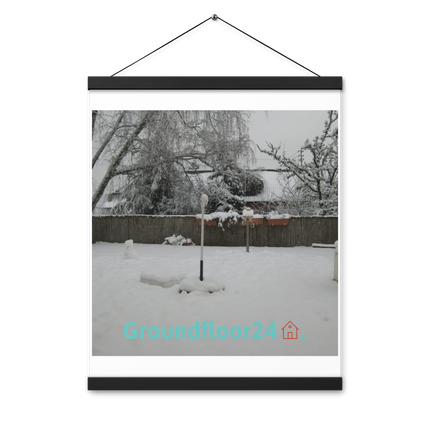 Winter Wonderland Poster with hangers with Groundfloor24 with House Logo