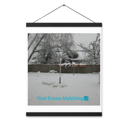 Winter Wonderland Poster with hangers with realestatematching with key Logo