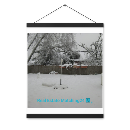 Winter Wonderland Poster with hangers with realestatematching24 with key Logo