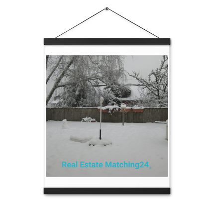 Winter Wonderland Poster with hangers with realestatematching24 without key Logo