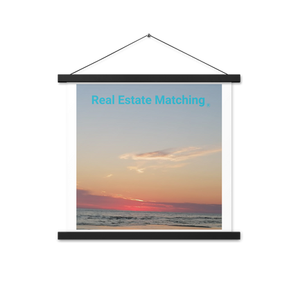 Sunset Sinari Poster with hangers with Real Estate Matching Logo