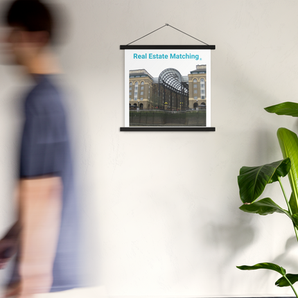 Hay's Galleria Poster with hangers with Real Estate Matching Logo