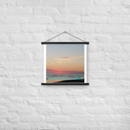 Sunset Sinari Poster with hangers with Real Estate Matching24 Logo