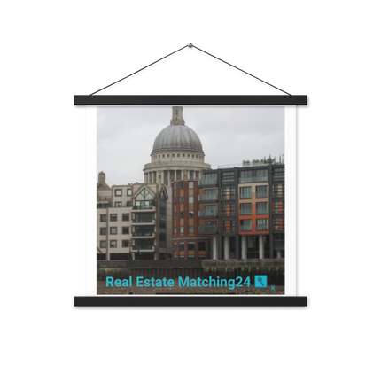 St. Paul's Cathedral Poster with hangers with Real Estate Matching24 Logo
