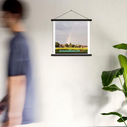 The Rainbow Sinari Poster with hangers with Groundfloor24 Logo