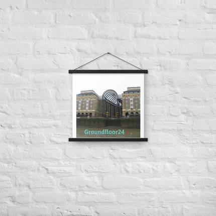 Hay's Galleria Poster with hangers with Groundfloor24 Logo