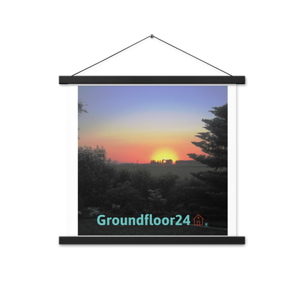 Beautiful Sunset Sinari Poster with hangers with Groundfloor24 with House Logo