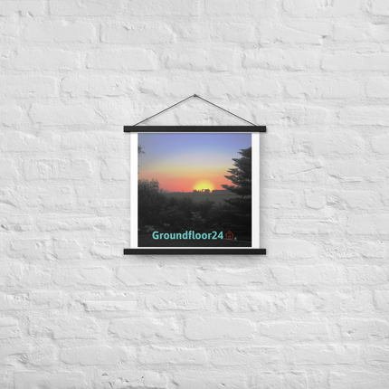 Beautiful Sunset Sinari Poster with hangers with Groundfloor with House Logo