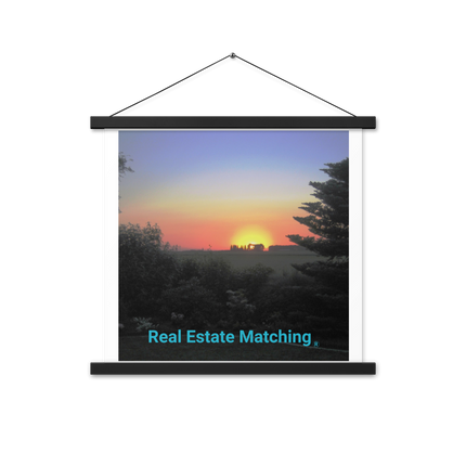 Beautiful Sunset Sinari Poster with hangers with realestatematching without key Logo
