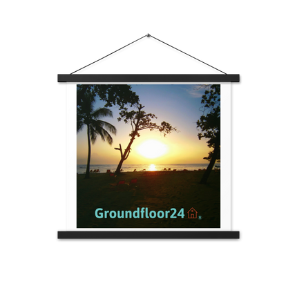 Beautiful Sea View Poster with hangers with Groundfloor24 with House Logo