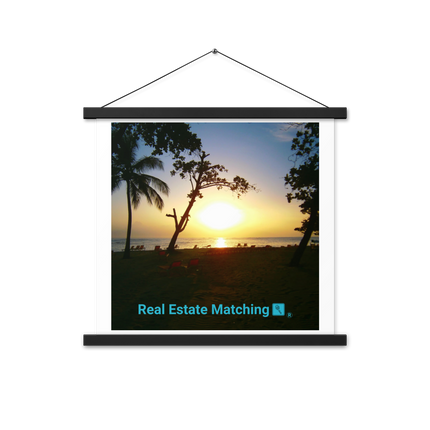 Beautiful Sea View Poster with hangers with realestatematching with key Logo