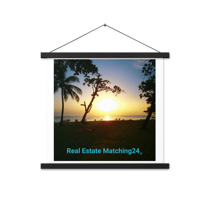 Beautiful Sea View Poster with hangers with realestatematching24 without key Logo