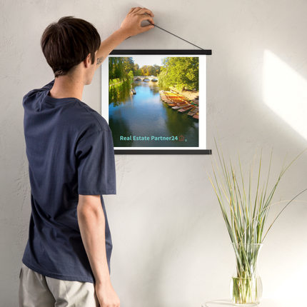 Beautiful Nature Poster with hangers with realestatepartner24 with house Logo