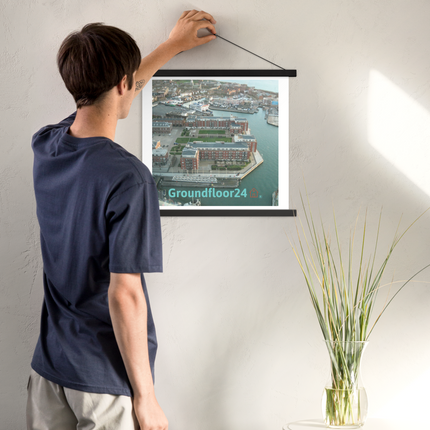 Nice City Poster with hangers with Groundfloor24 with House Logo