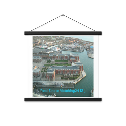 Nice City Poster with hangers with realestatematching24 with key Logo