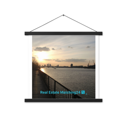 Awesome River View Poster with hangers with realestatematching24 with key Logo