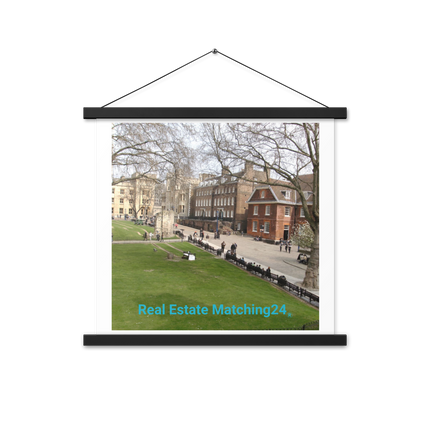 Beautiful Park Poster with hangers with realestatematching24 without key Logo