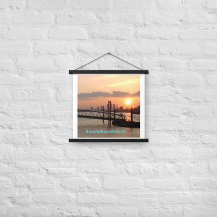 Evening Glow Poster with hangers with realestatematching with key Logo