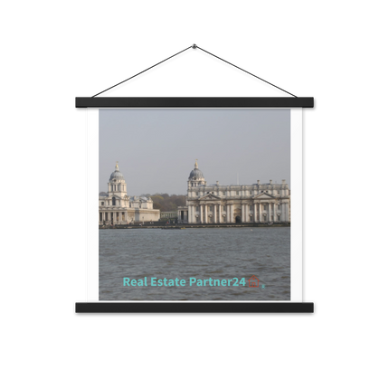 Riverside Beauty Poster with hangers with realestatepartner24 with house Logo