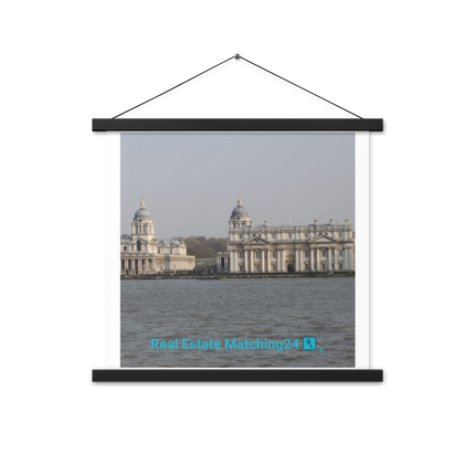 Riverside Beauty Poster with hangers with realestatematching24 with key Logo
