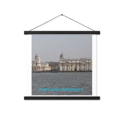Riverside Beauty Poster with hangers with realestatematching24 without key Logo