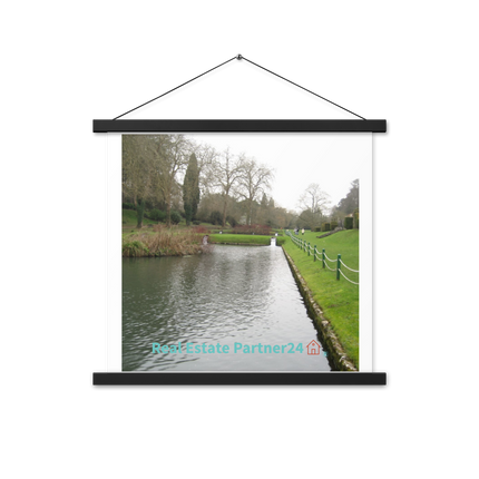 Lakeside Beauty Poster with hangers with realestatepartner24 with house Logo
