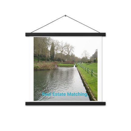 Lakeside Beauty Poster with hangers with realestatematching without key Logo