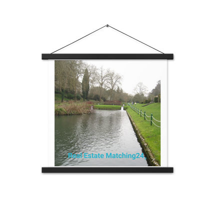 Lakeside Beauty Poster with hangers with realestatematching24 without key Logo