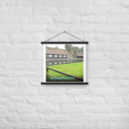 Lakeside Serenity Poster with hangers with Groundfloor24 with House Logo
