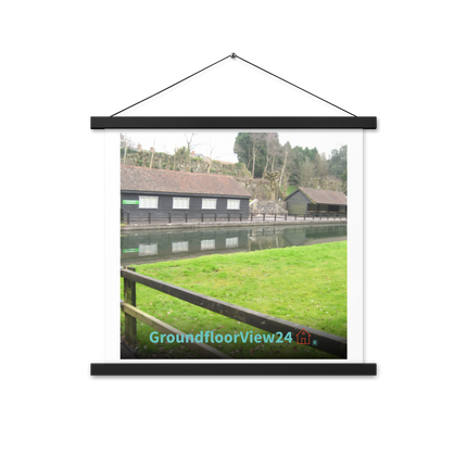 Lakeside Serenity Poster with hangers with groundfloorview24 with House Logo